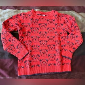 Janie and Jack kids cotton sweater with dog print size 7